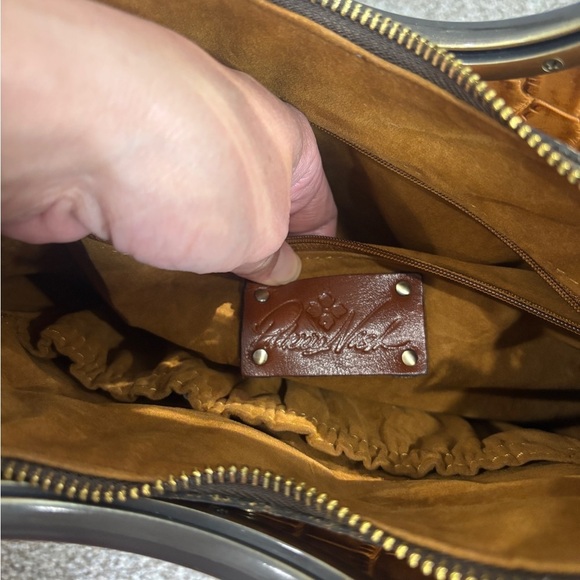 Patricia Nash Arenzano Leather Double Ring Shopper Designer Luxury Animal Print - Picture 10 of 15